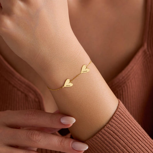 Spersonalizowana bransoletka z grawerowanym sercem