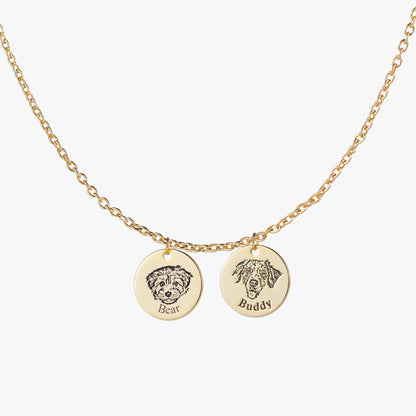 Spersonalizowany naszyjnik z wizerunkiem pupila