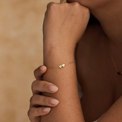 Spersonalizowana bransoletka z inicjałami w kształcie serca