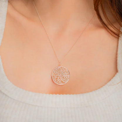 Spersonalizowany naszyjnik z mapą