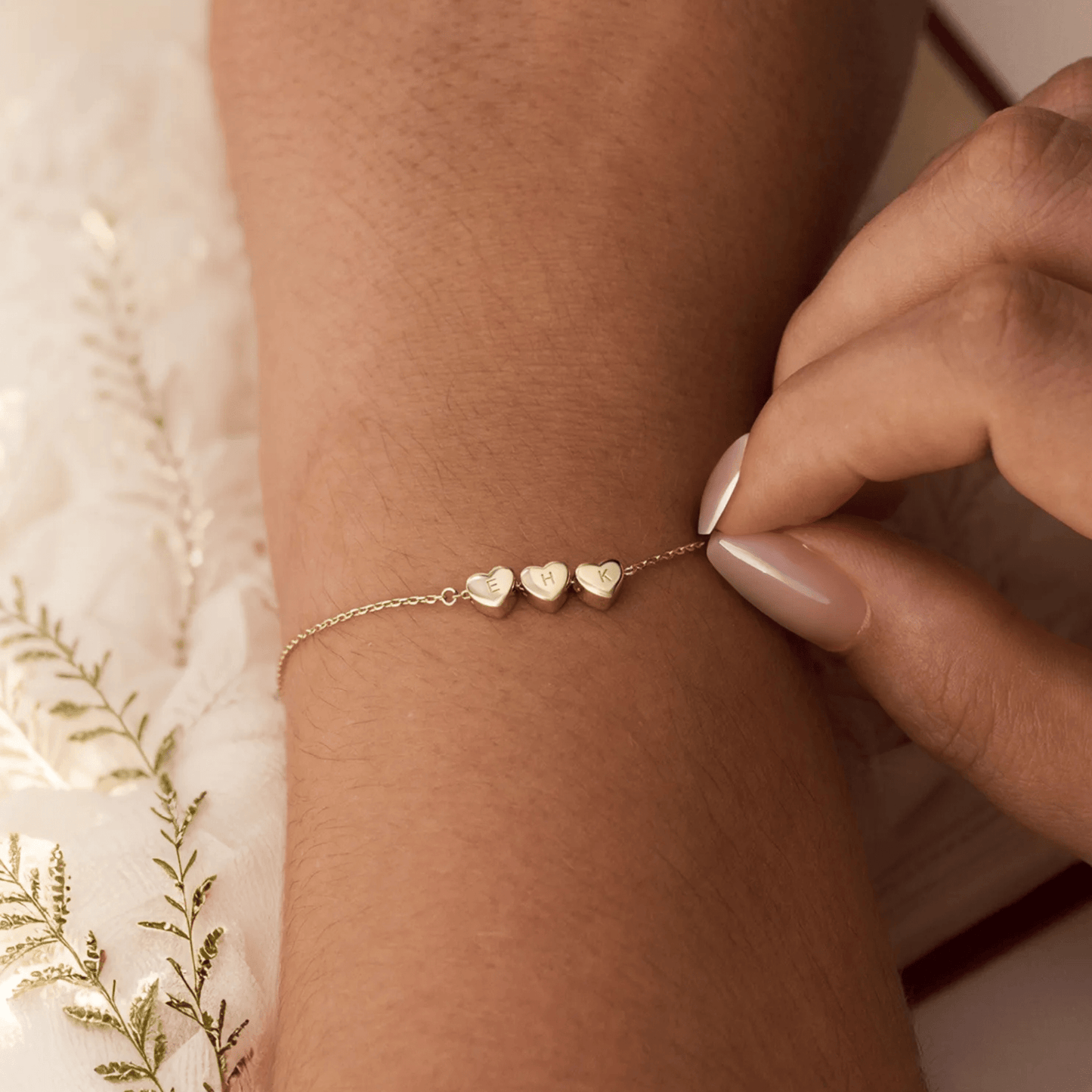 Spersonalizowana bransoletka z inicjałami w kształcie serca