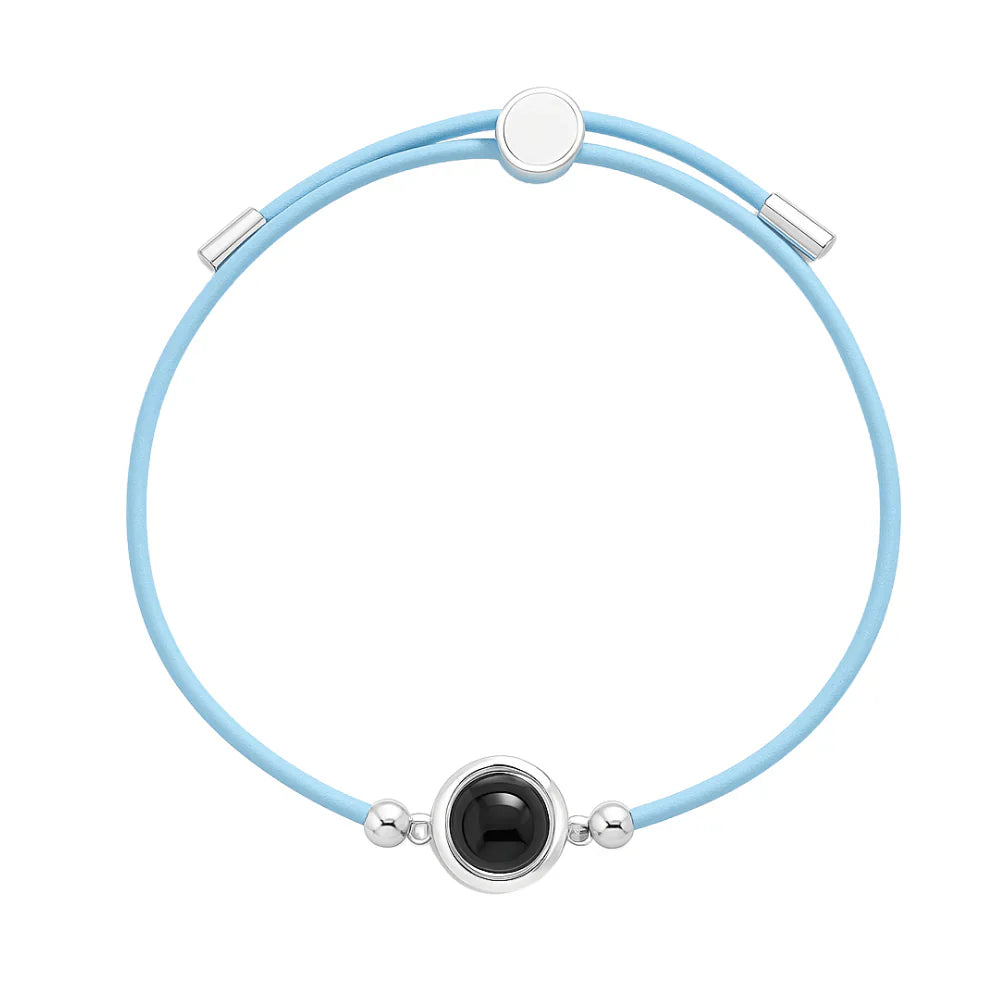 Spersonalizowana bransoletka ze zdjęciem na skórzanym sznurku