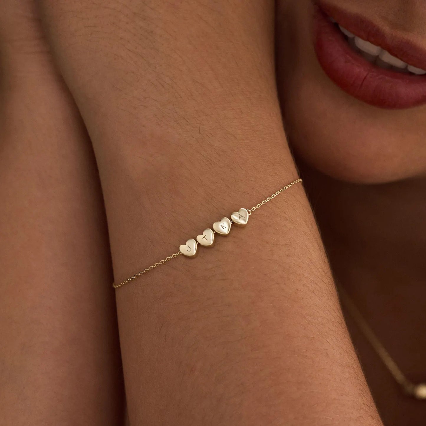 Spersonalizowana bransoletka z inicjałami w kształcie serca