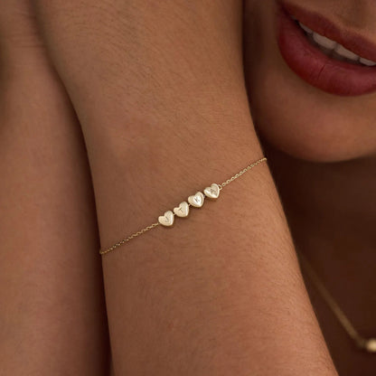 Spersonalizowana bransoletka z inicjałami w kształcie serca