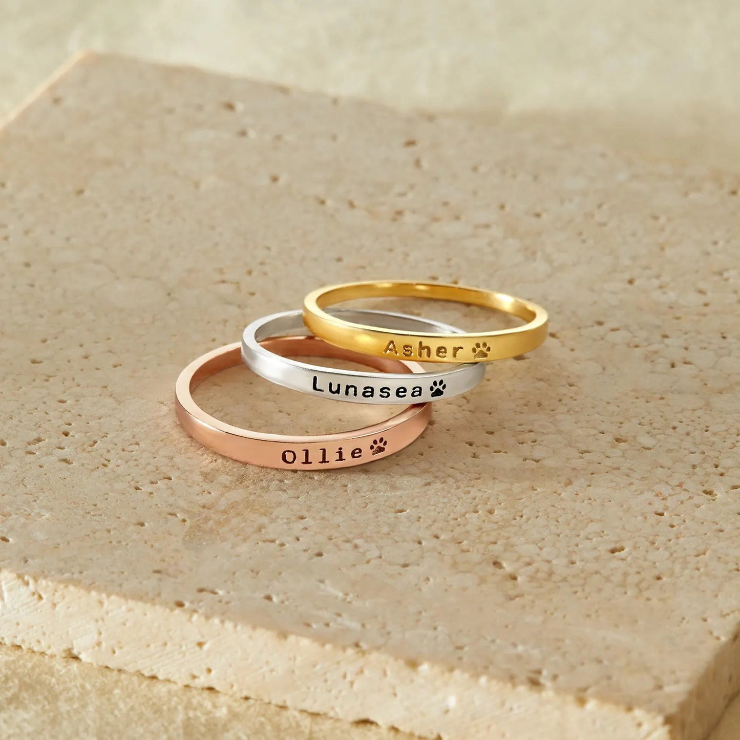Spersonalizowany pierścionek z imieniem pupila