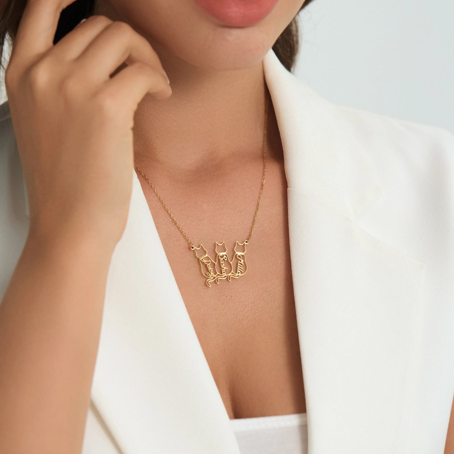 Spersonalizowany naszyjnik z imieniem kota