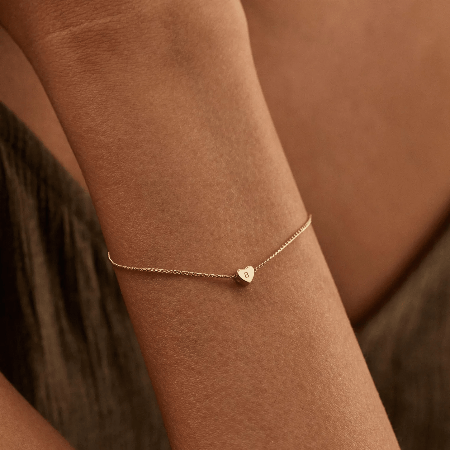 Spersonalizowana bransoletka z inicjałami w kształcie serca
