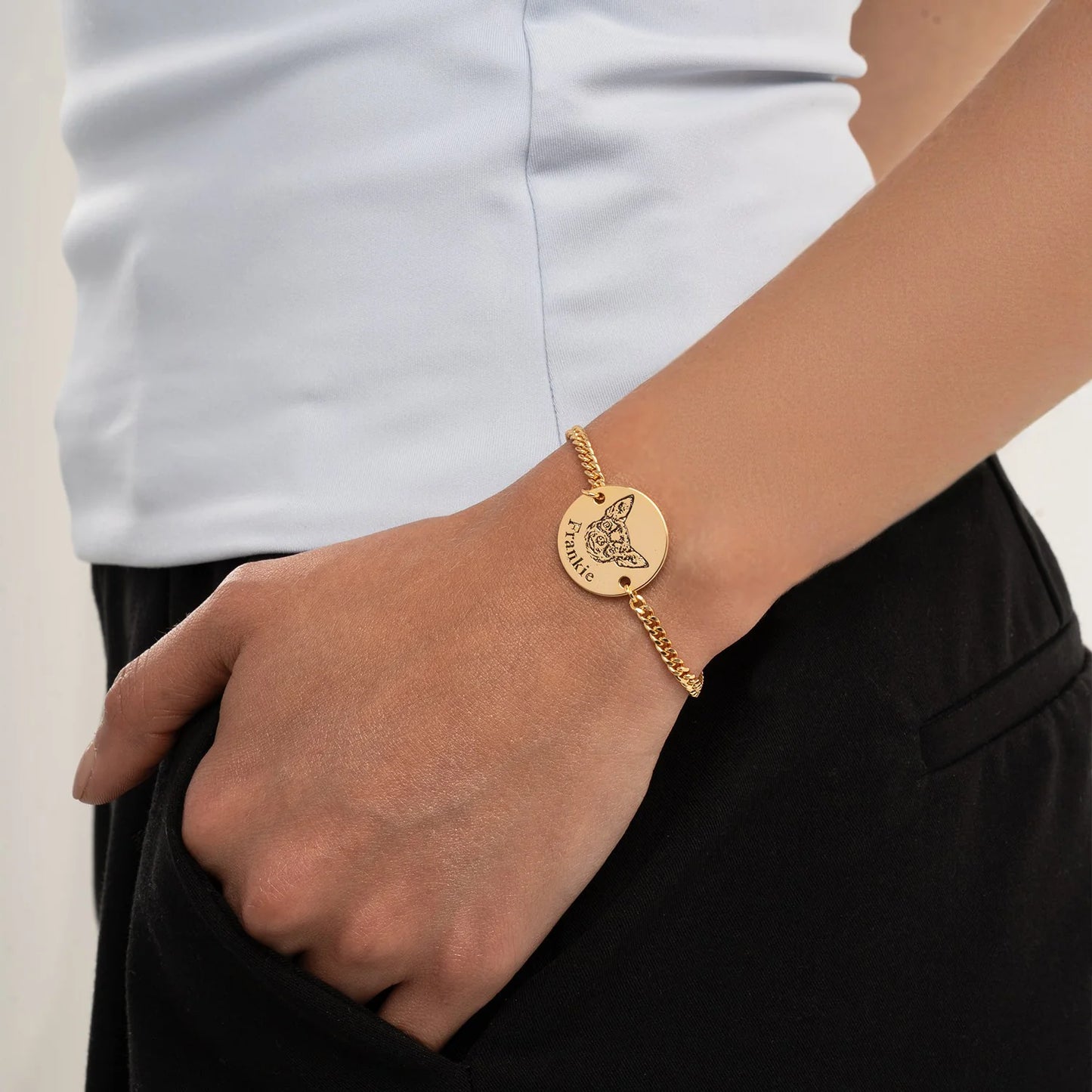 Spersonalizowana bransoletka z wizerunkiem pupila